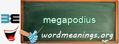 WordMeaning blackboard for megapodius